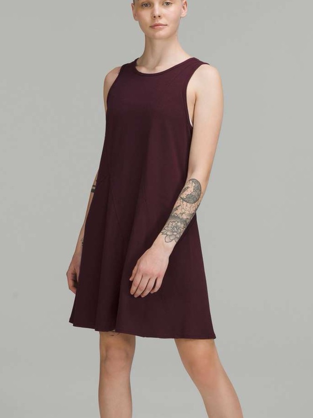 Lululemon ribbed modal cotton mini dress - Cassis
